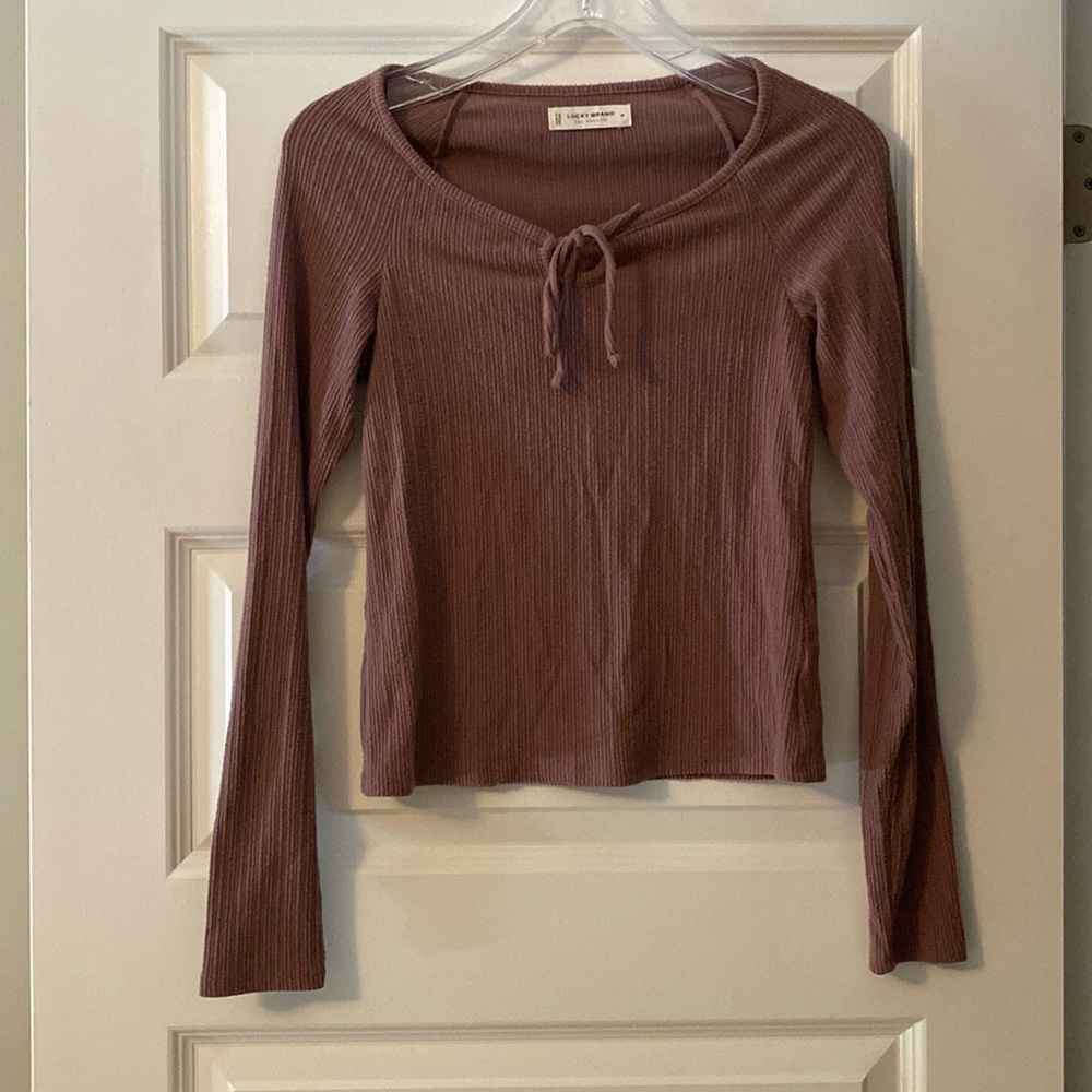 Lucky brand lace up knit top